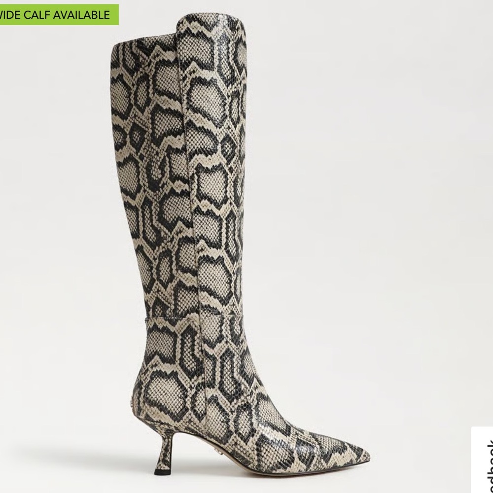 Sam Edelman Taylin Pointed Toe Knee High Boot snake print